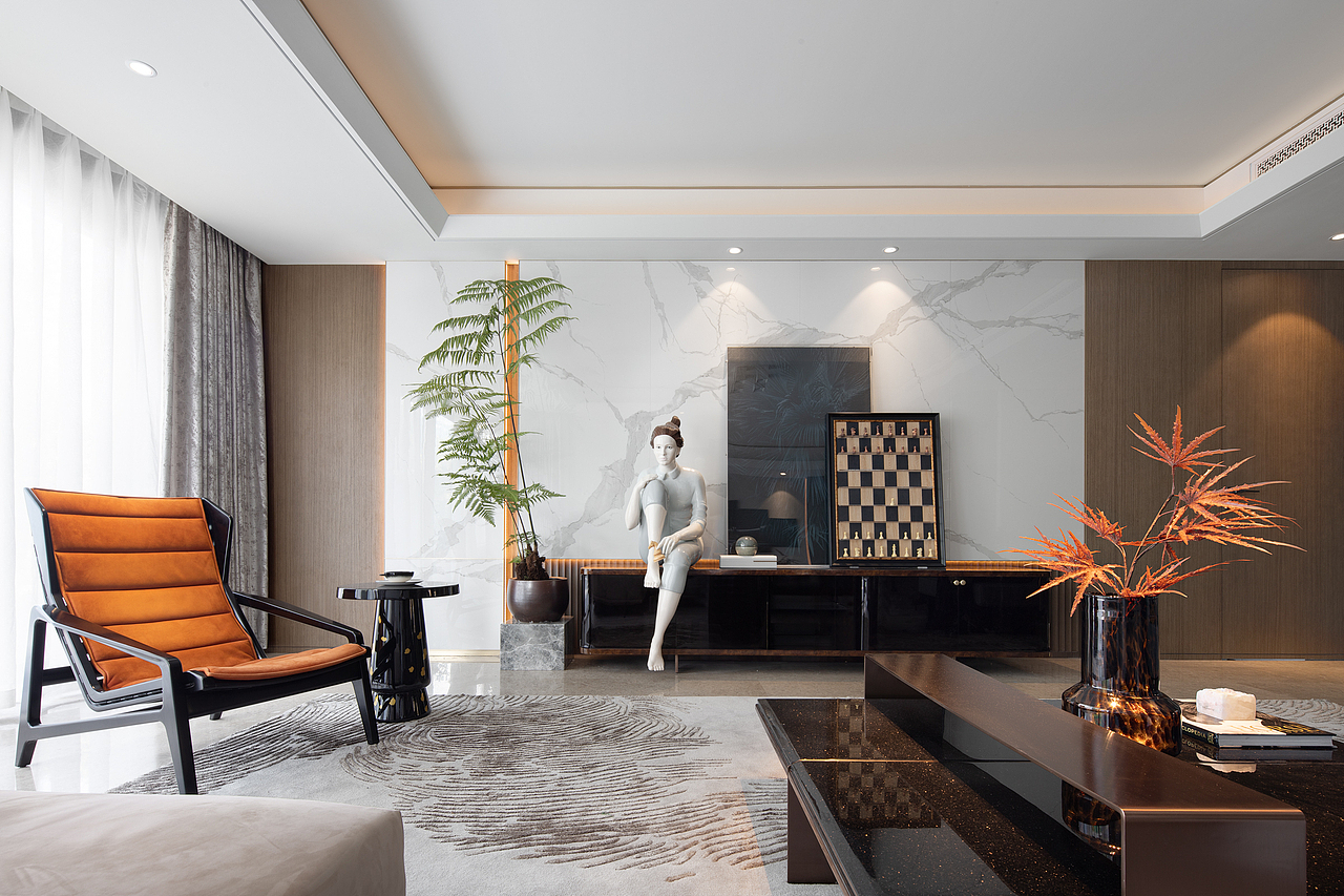 拓者设计吧首发 | 408㎡现代简约静谧生活-無相镜界