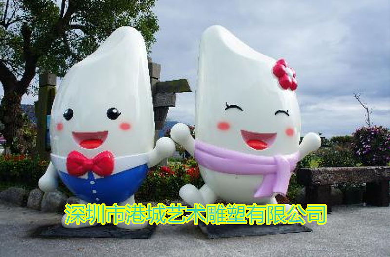 稻田美陈DP点玻璃钢大米宝宝公仔卡通水稻谷雕塑像摆设