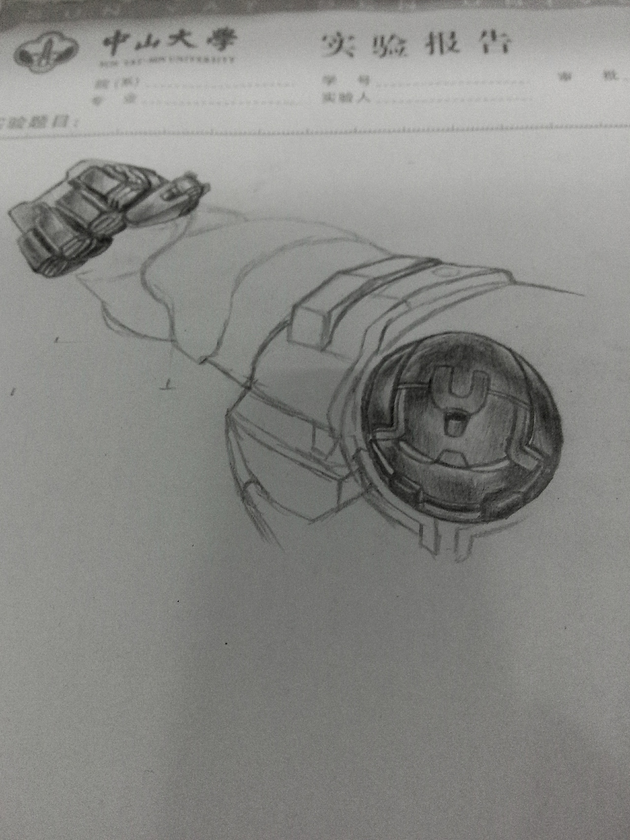 反浩克装甲-素描作品