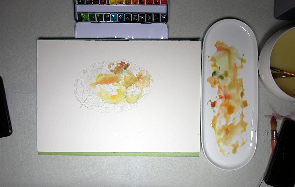 一篮柿子（图ZMTgyOTk3ODAw） - 绘画 - 站酷设计师萃艺博课堂原创素材 - 站酷ZCOOL