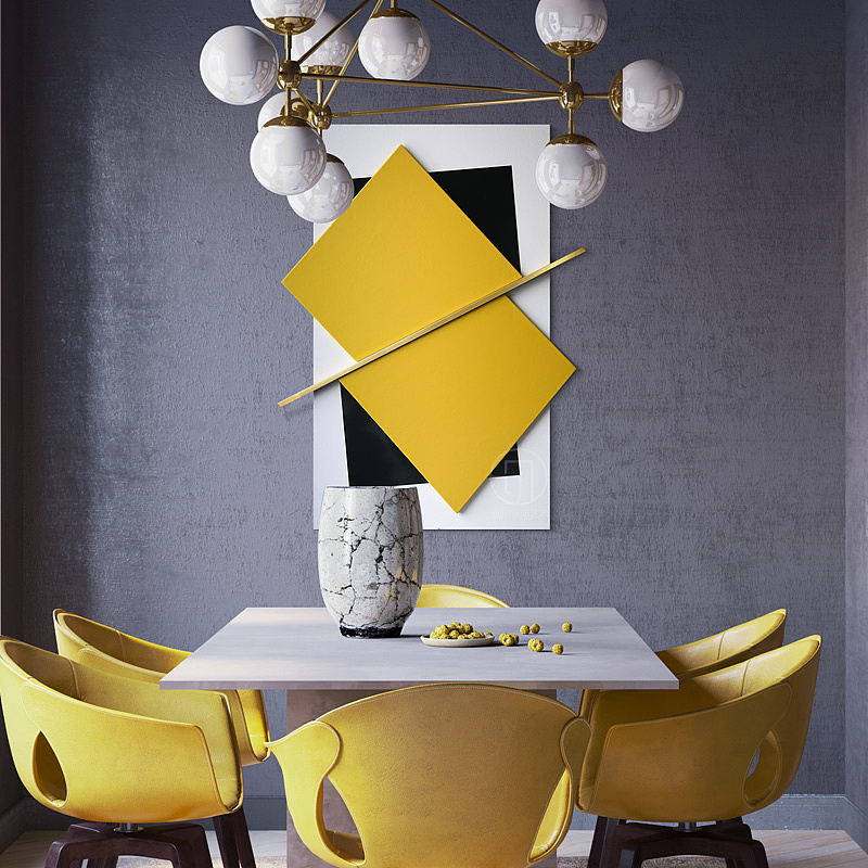 有质感的纯色肌理画 提炼一种高级的简净感（图ZMTk0NzgxMTY4） - 家装设计 - 站酷设计师乾唐画品厂家原创素材 - 站酷ZCOOL