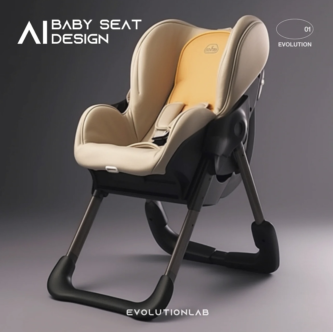 AI赋能工业设计｜婴儿椅（图ZMzM3ODY3Njk2） - 生活用品 - 站酷设计师EvolutionLab原创素材 - 站酷ZCOOL