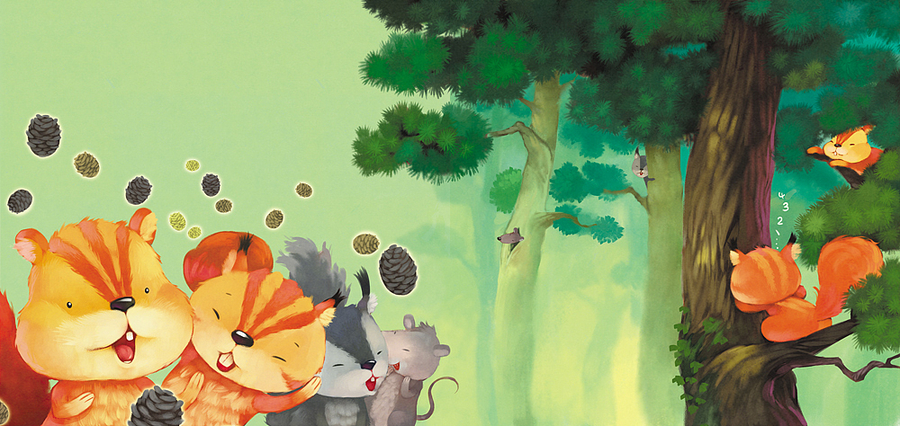 松鼠繪本（圖ZMjIyODM1MDg=） - 兒童插畫(huà) - 站酷設(shè)計(jì)師MAIYAhaha原創(chuàng)素材 - 站酷ZCOOL