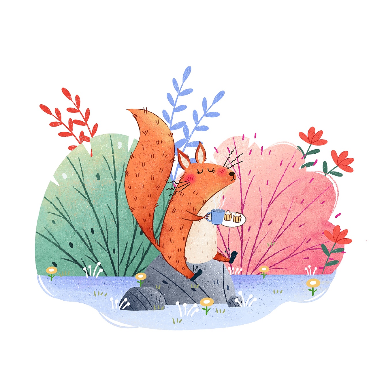 温馨可爱小动物场景|插画|儿童插画|二小姐在忙_原创作品-站酷zcool