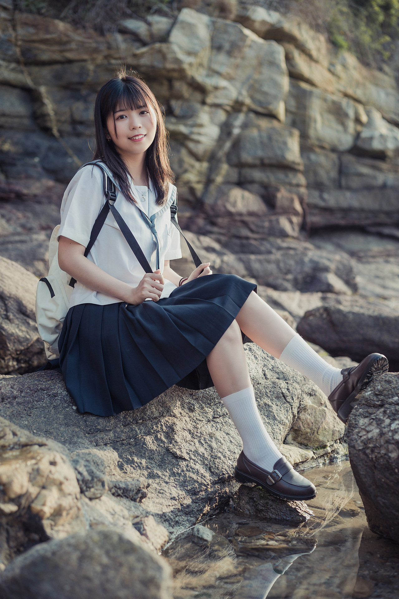 海边jk|摄影|人像摄影|快门工_承诺_原创作品-站酷zcool