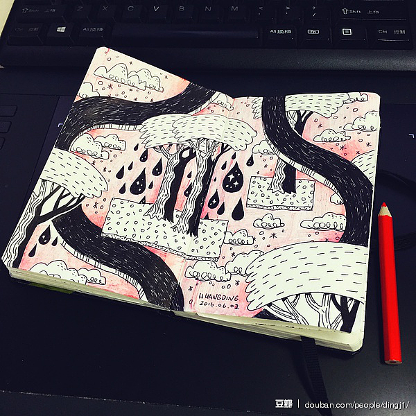2016随身绘画本的日常（五月）（图ZNTE5Njg1MTY=） - 艺术插画 - 站酷设计师丁几huangding原创素材 - 站酷ZCOOL