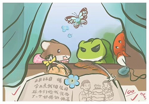 旅行青蛙同人图（图ZMTEyNzA5MTky） - 创作习作 - 站酷设计师粒粒粥易燃原创素材 - 站酷ZCOOL