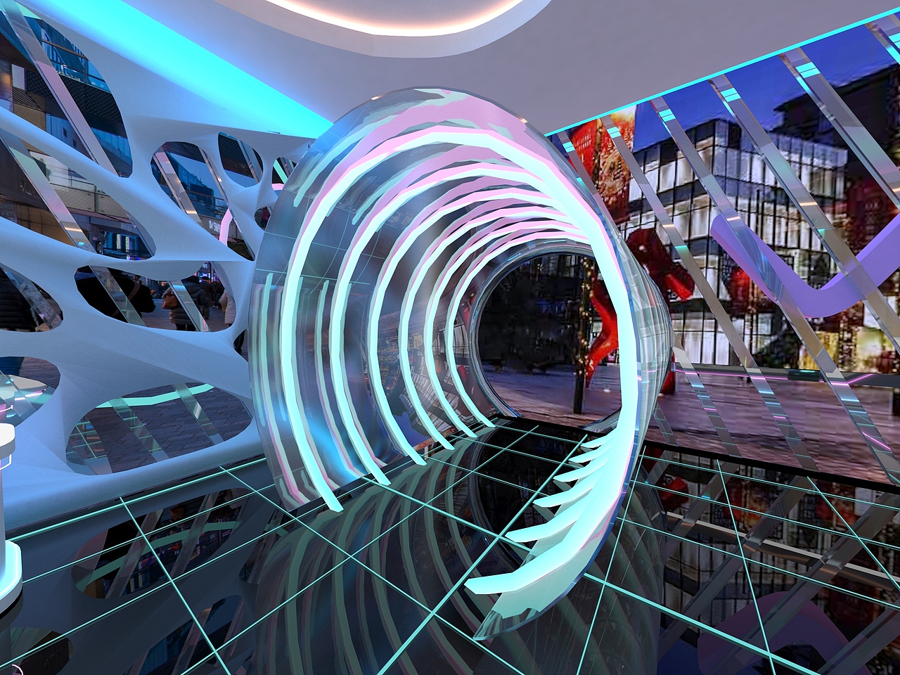 展示设计——vivo手机品牌概念店（图ZMjgzNDU3MDU2） - 建筑/空间 - 站酷设计师猫三君原创素材 - 站酷ZCOOL