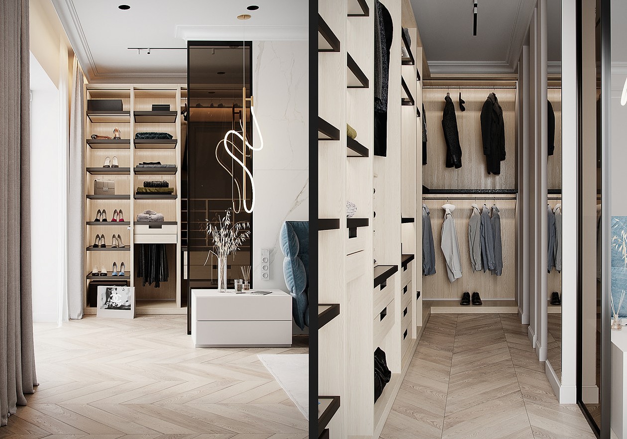 藏蓝色与简洁白,精致的简约 超有格调