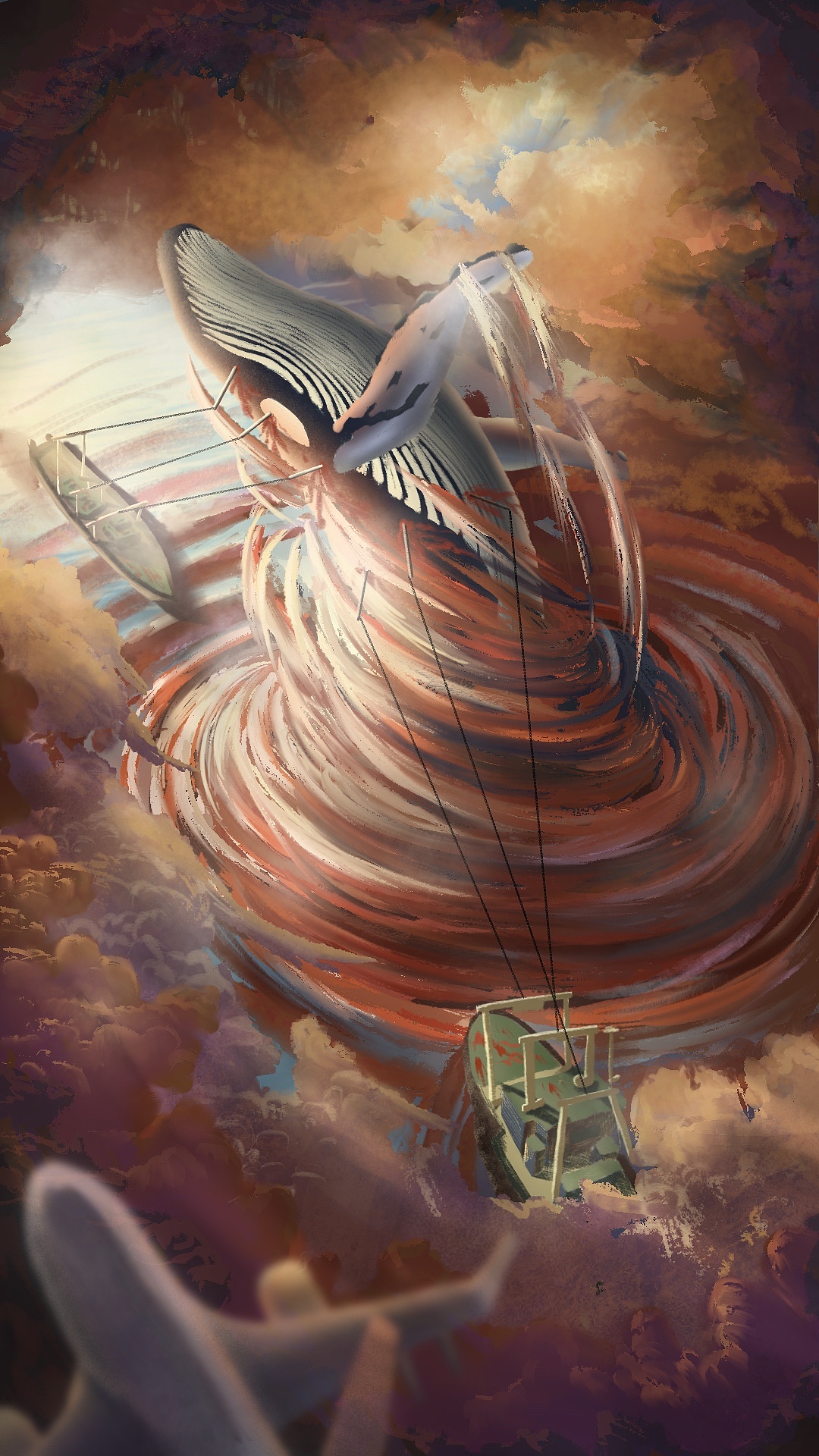 为谴责商业捕鲸行为所作的画