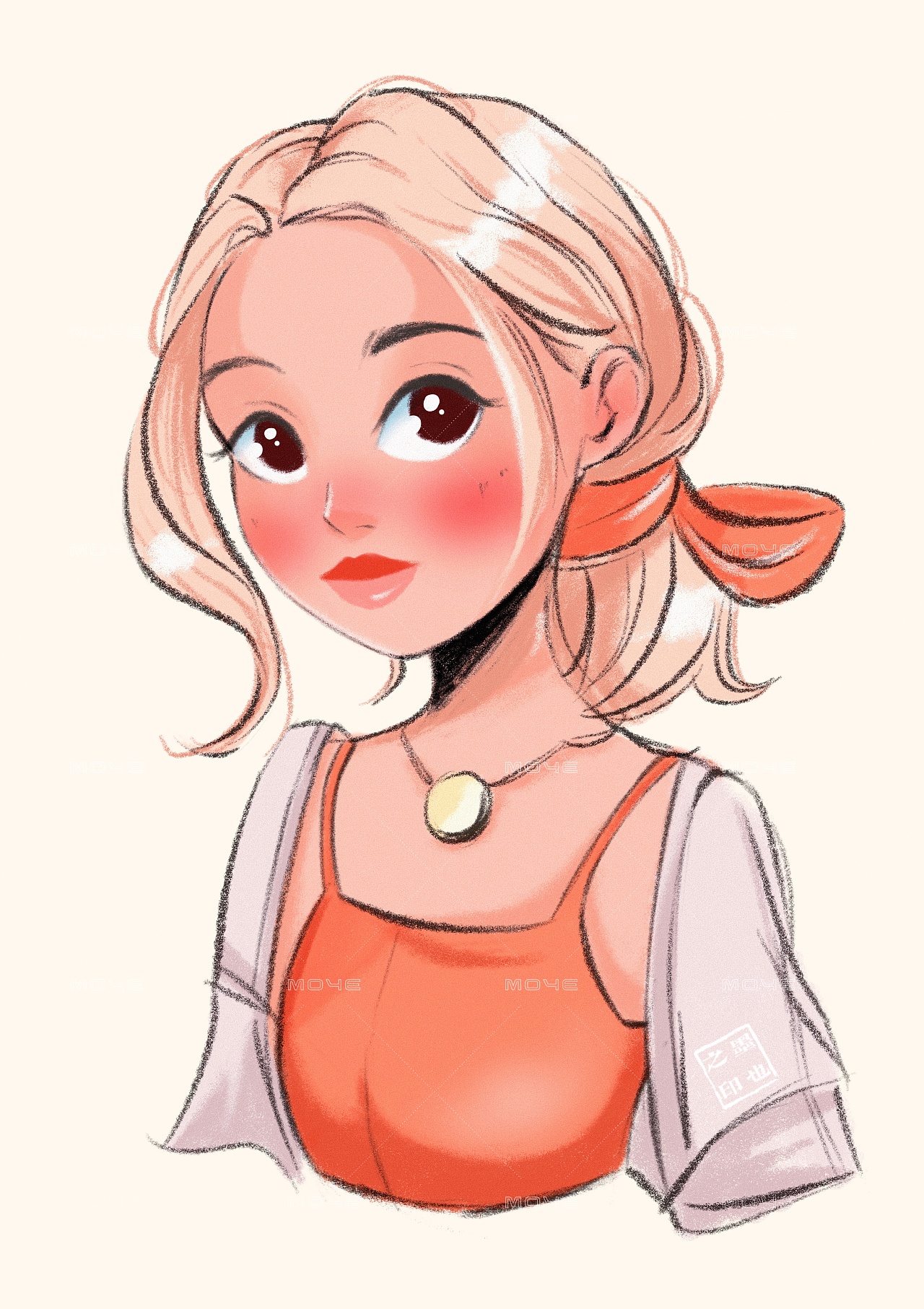 欧美风插画临摹|插画|商业插画|墨也moye插画 - 临摹作品 - 站酷