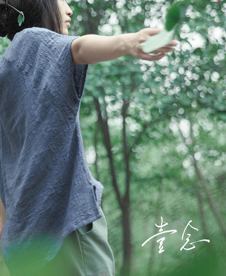 壹念原创设计 女士纯棉宽松清爽透气文艺百搭短袖套头T恤（图ZMTY0NDgzMDA=） - 休闲/流行服饰 - 站酷设计师王善斌原创素材 - 站酷ZCOOL