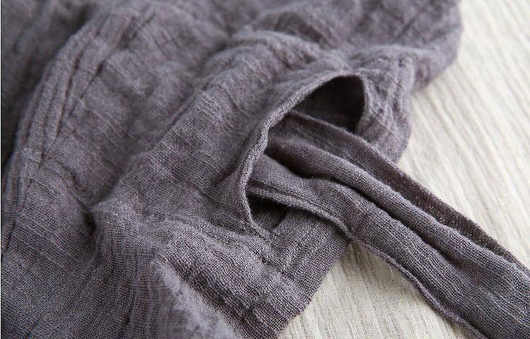 原创设计 很特别的深灰色复古麻袍子 【熟悉却陌生的神秘感】