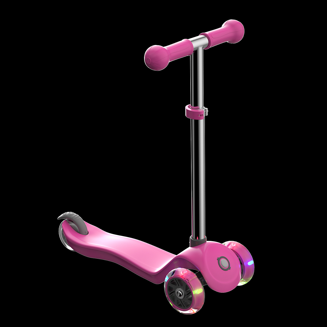 滑板车产品建模渲染 三合一多功能滑板车 推/骑/滑