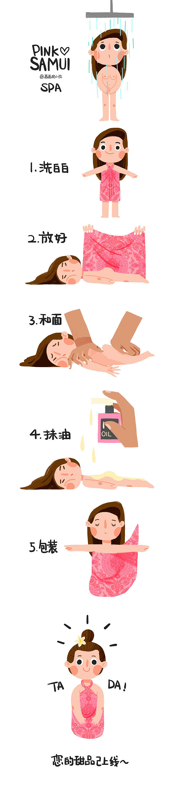 我的手绘游记—粉色苏梅岛（图ZNzk3Mzk4NzY=） - 商业插画 - 站酷设计师小改原创素材 - 站酷ZCOOL