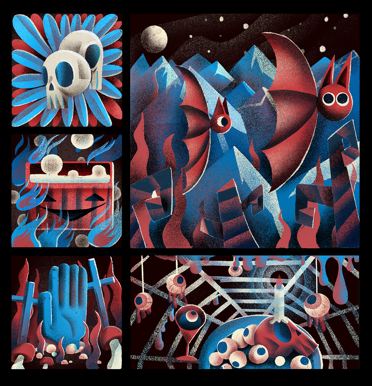 插画随笔——一些关于万圣节的小事（图ZMjMwMDU2NTY0） - 艺术插画 - 站酷设计师Panda拌月亮原创素材 - 站酷ZCOOL