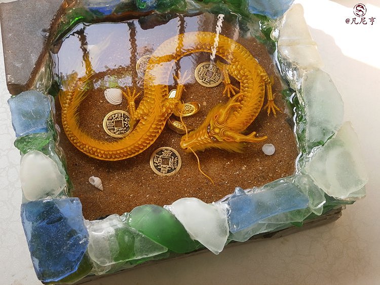 海玻璃金龙池 凡尼亨海洋环保3D树脂画(图ZMjEyMjMxMDQ=) - 其他手工艺 - 站酷设计师凡尼亨原创素材 - 站酷ZCOOL