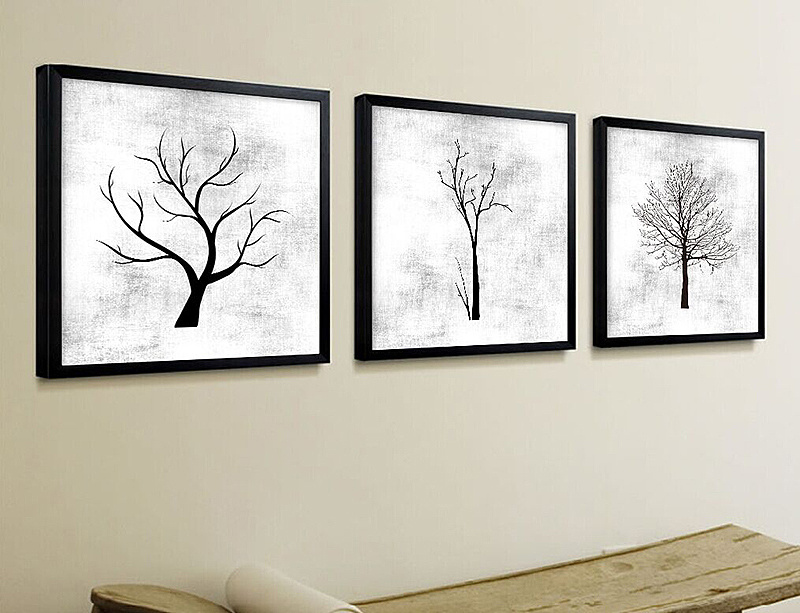 树木剪影现代简约装饰画