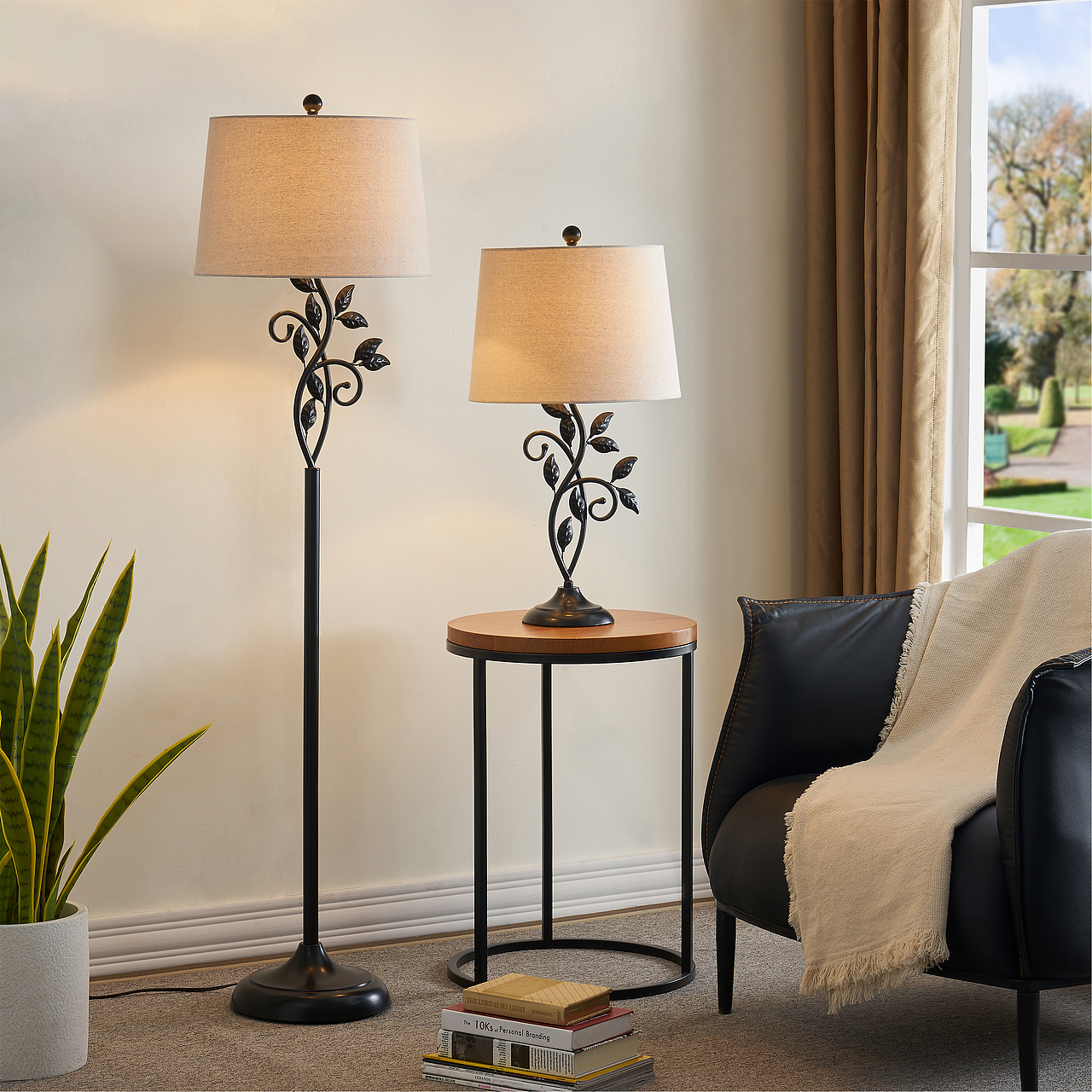 落地灯台灯组合