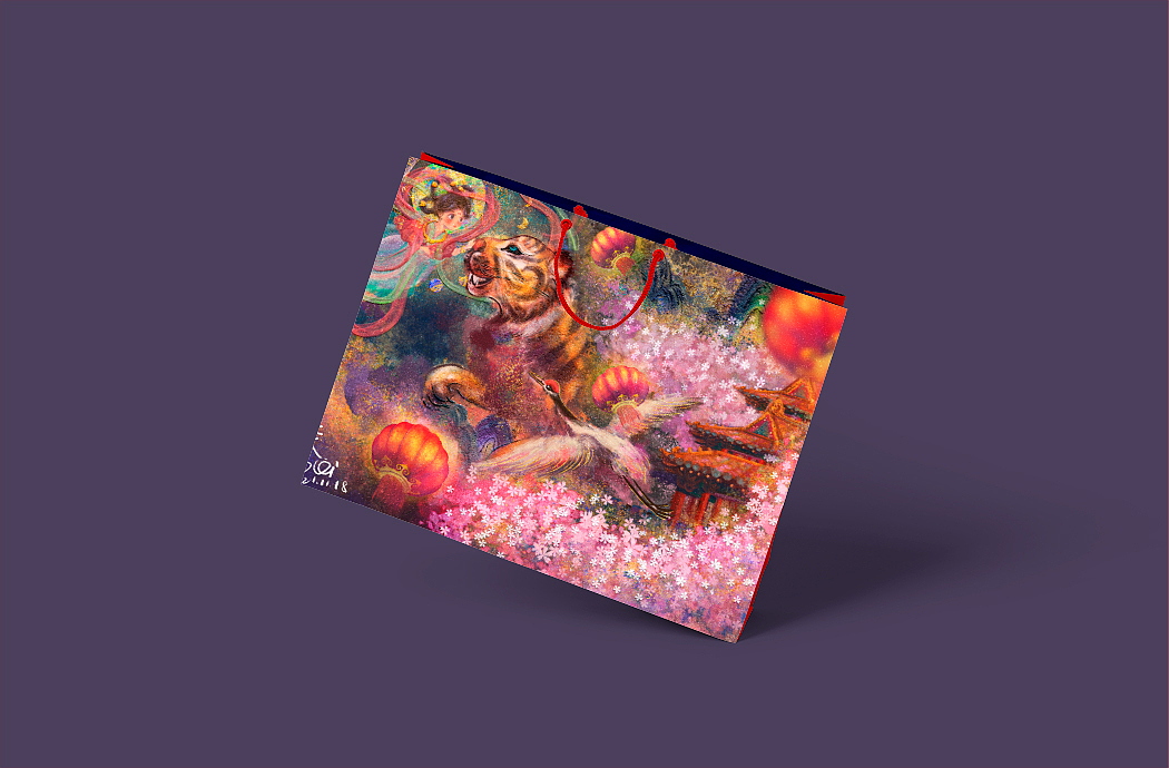 岩彩作品——虎年大吉系列(整理)