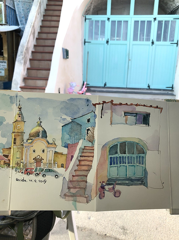 2019意大利中南部采风插画创作&速写（图ZMTgzNjA3Mjcy） - 创作习作 - 站酷设计师Hosanna_914原创素材 - 站酷ZCOOL