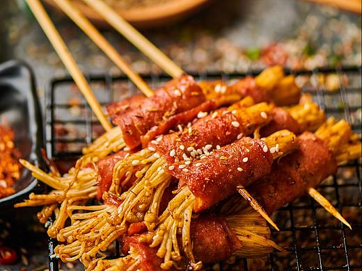 烤串拍摄（烧烤，烤串，中餐，美食摄影）