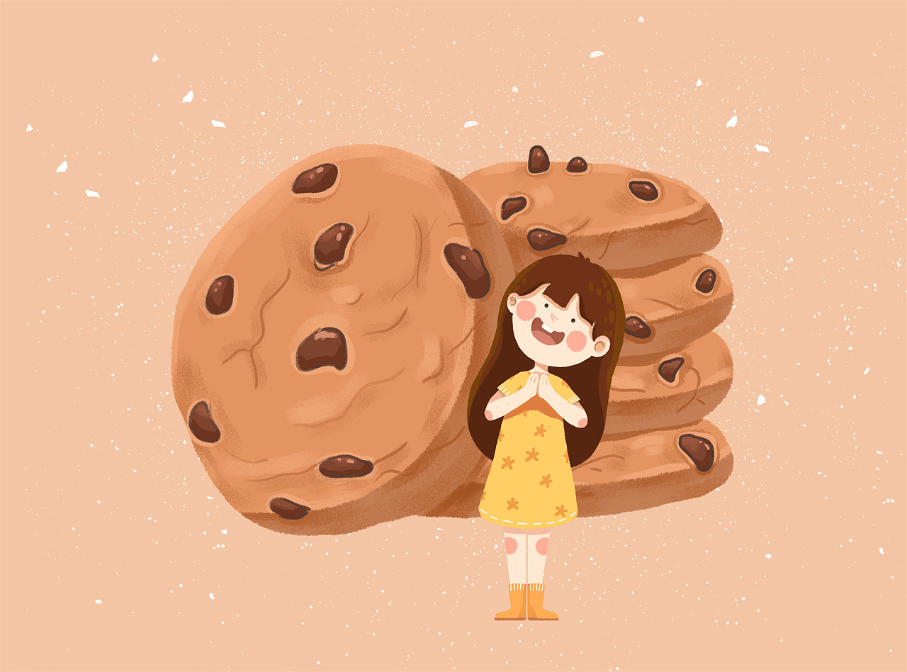 甜点女孩---曲奇女孩|插画|商业插画|一个不重复的名12 - 原创作品