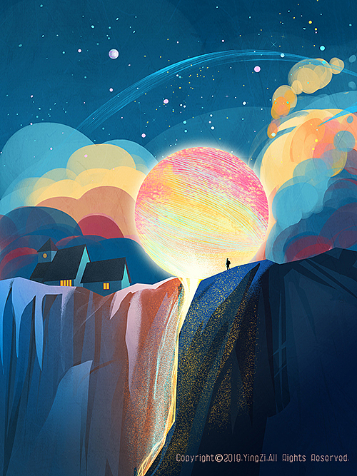 2019迟到的·总结（图ZMTk0Mzk3NDEy） - 商业插画 - 站酷设计师插画师莹子原创素材 - 站酷ZCOOL
