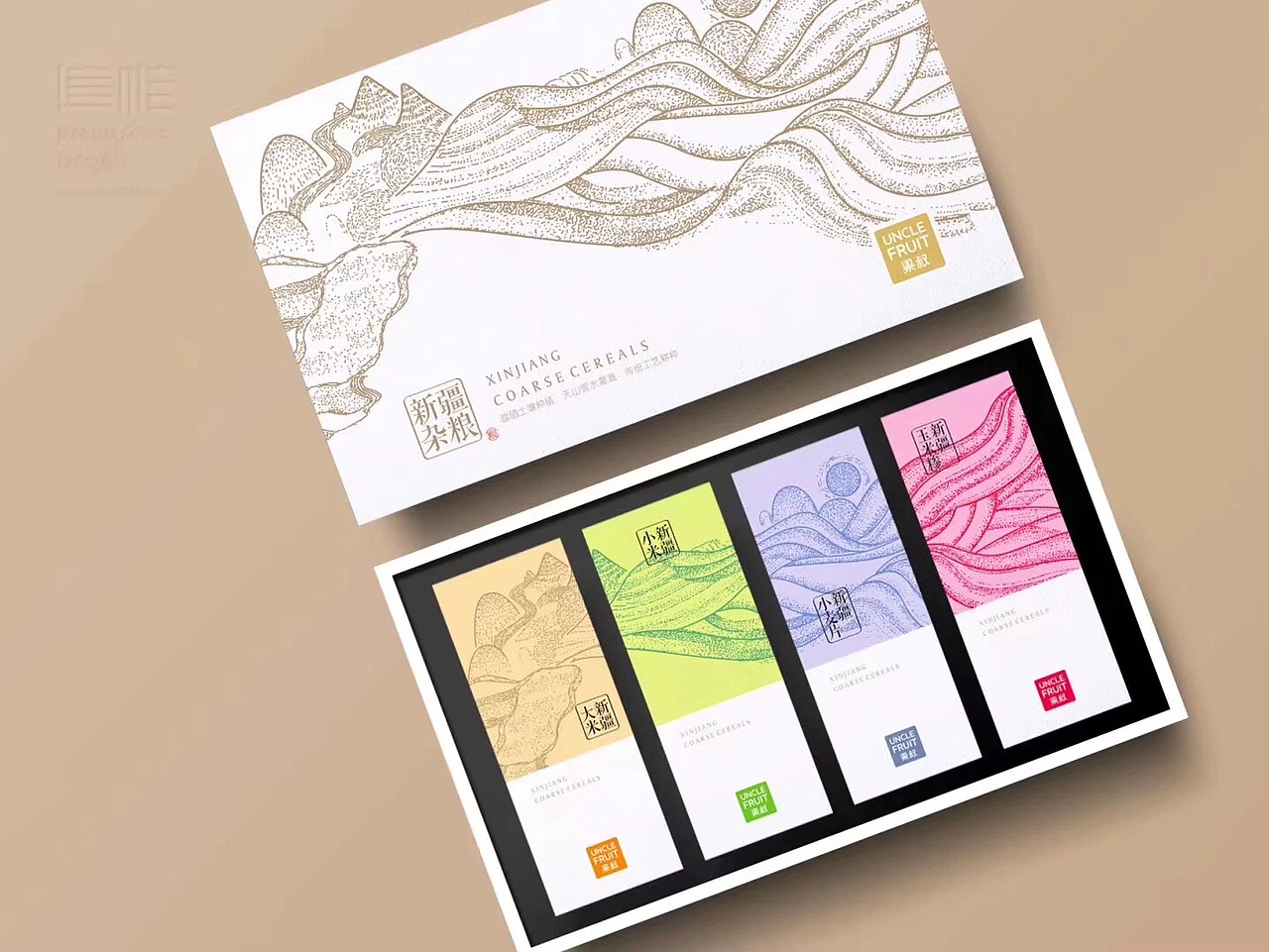 果叔,杂粮礼盒包装