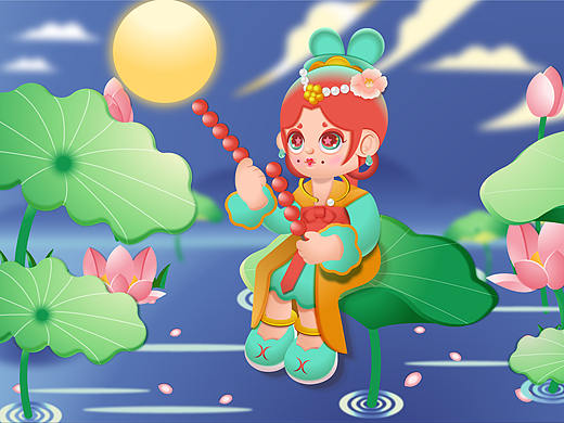 IP形象、潮玩盲盒形象设计，古风萝莉