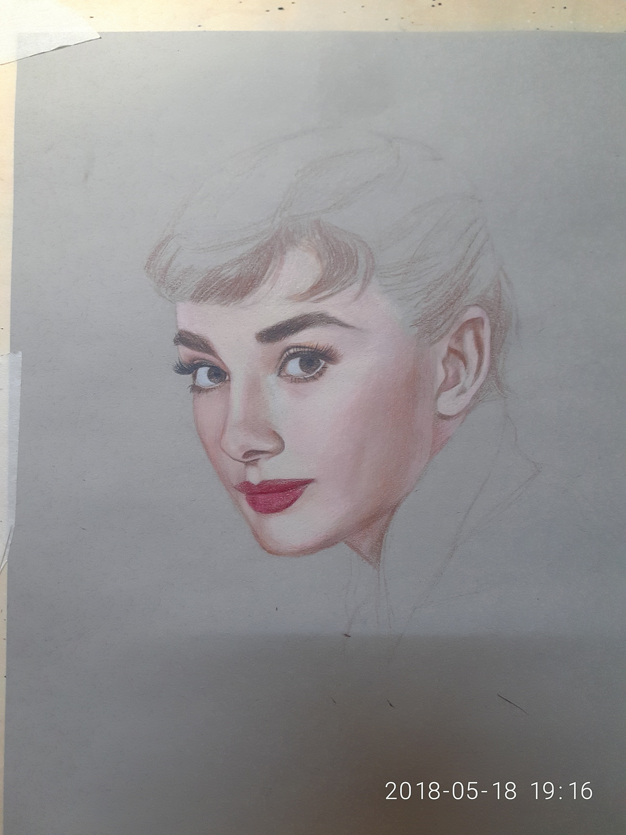 彩铅_奥黛丽赫本