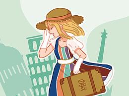 環(huán)游世界動(dòng)態(tài)插畫(huà)海報(bào)