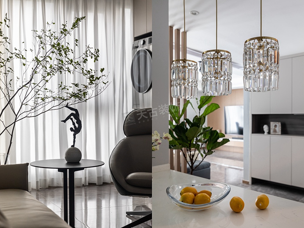 约克郡135平米装修完工效果:现代简约风格