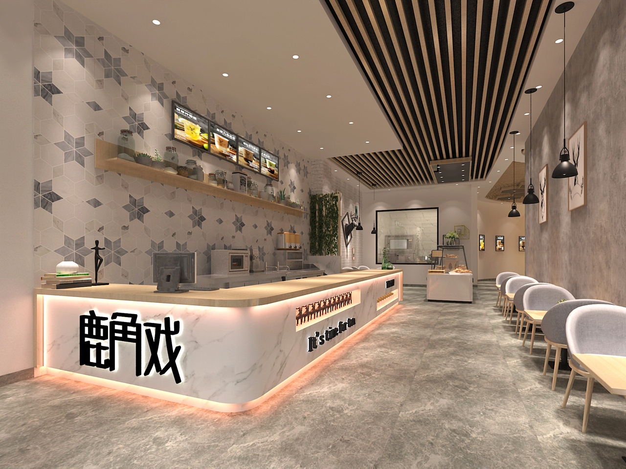 奶茶店，欧包店店铺设计（图ZMTM3NzEwODE2） - 酒店餐饮设计 - 站酷设计师LeoStyle原创素材 - 站酷ZCOOL