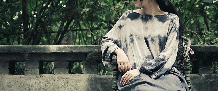 女式纯棉复古手工扎染宽松长袖连衣裙 女士纯棉长袍（图ZMjA0NDE4MzI=） - 休闲/流行服饰 - 站酷设计师王善斌原创素材 - 站酷ZCOOL