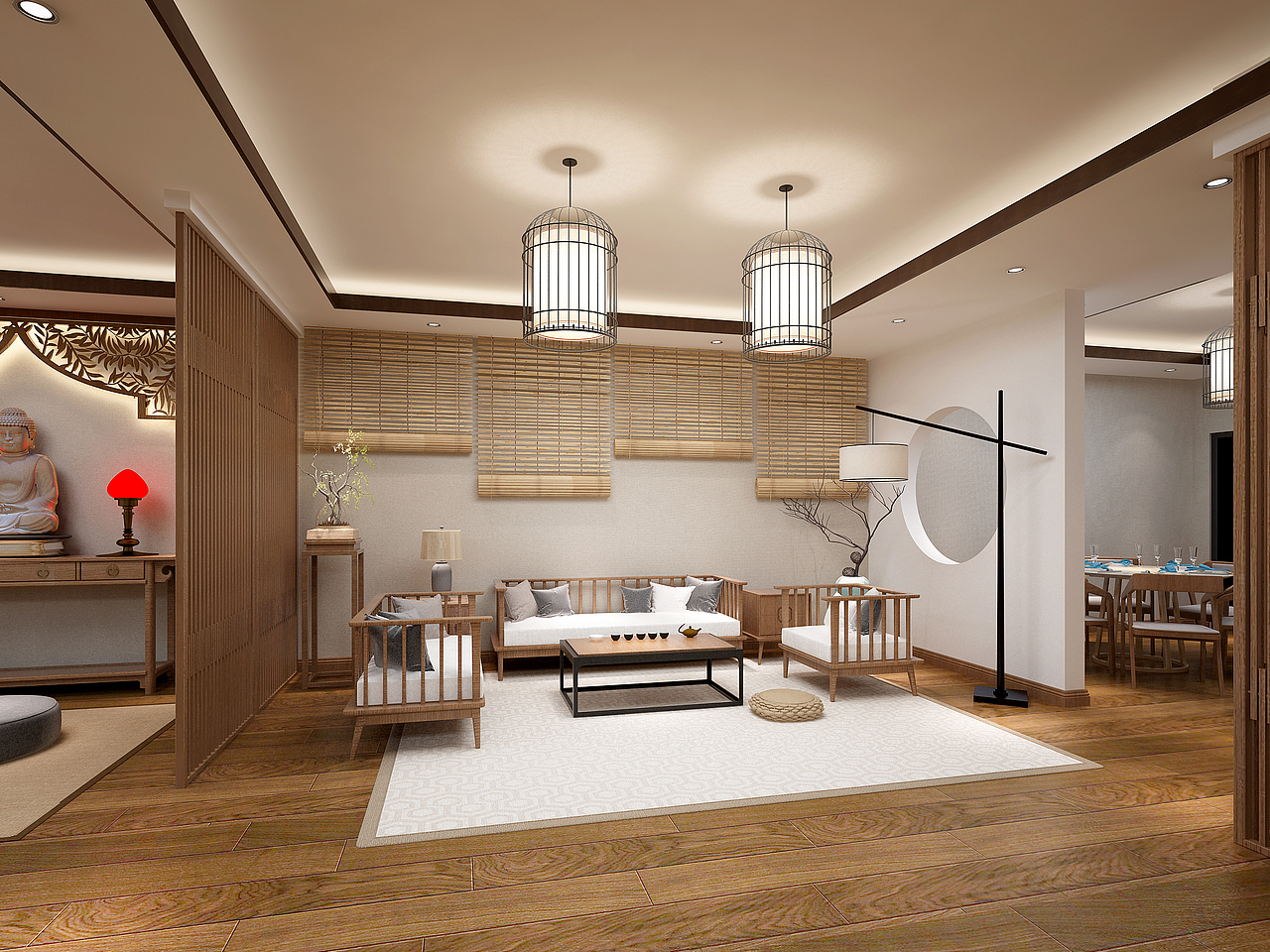 新中式佛堂会所表现