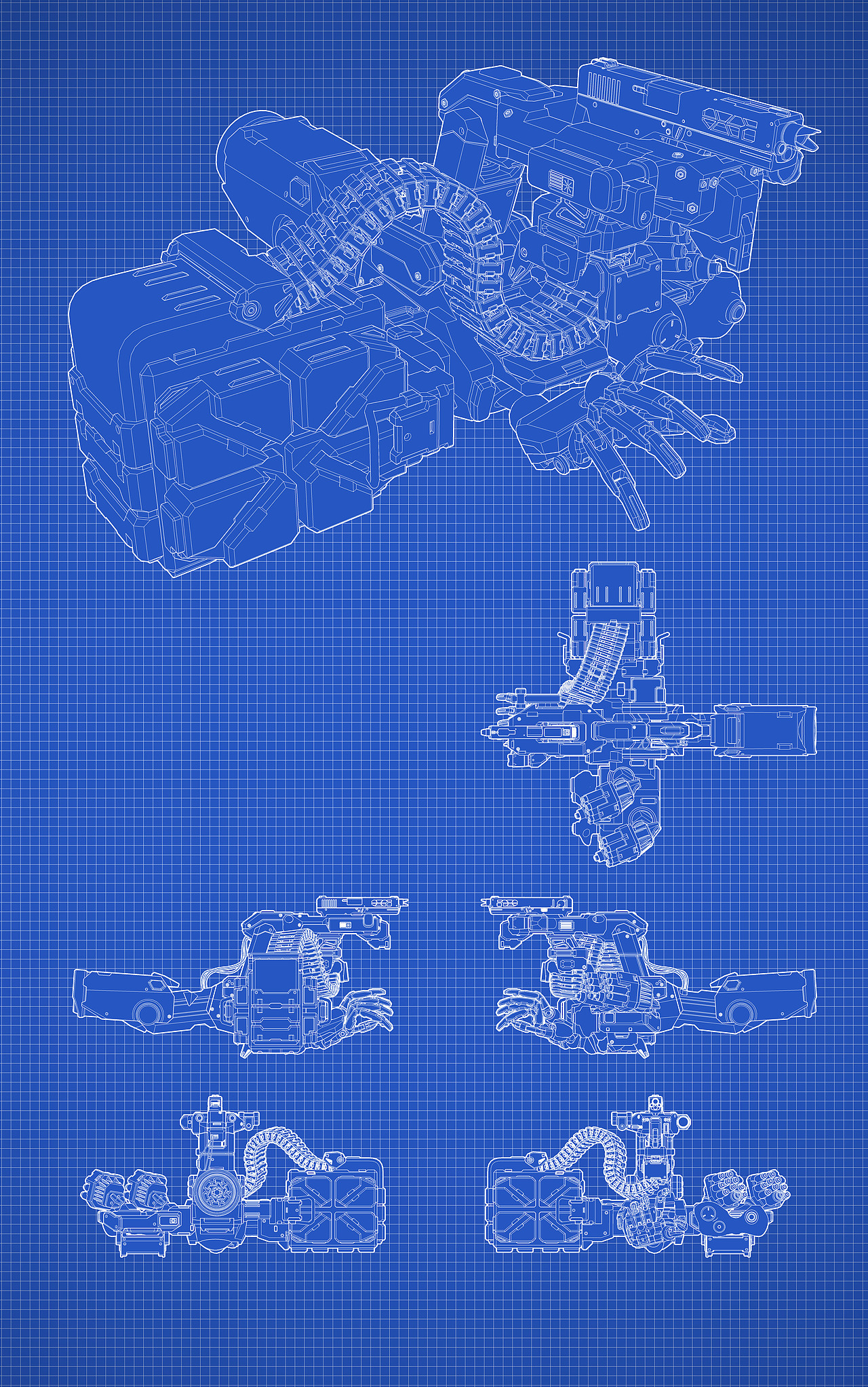 GLOCK-AMGE外骨骼重型枪管自动手枪（图ZMTQ1ODkwOTIw） - 概念设定 - 站酷设计师azgcz原创素材 - 站酷ZCOOL
