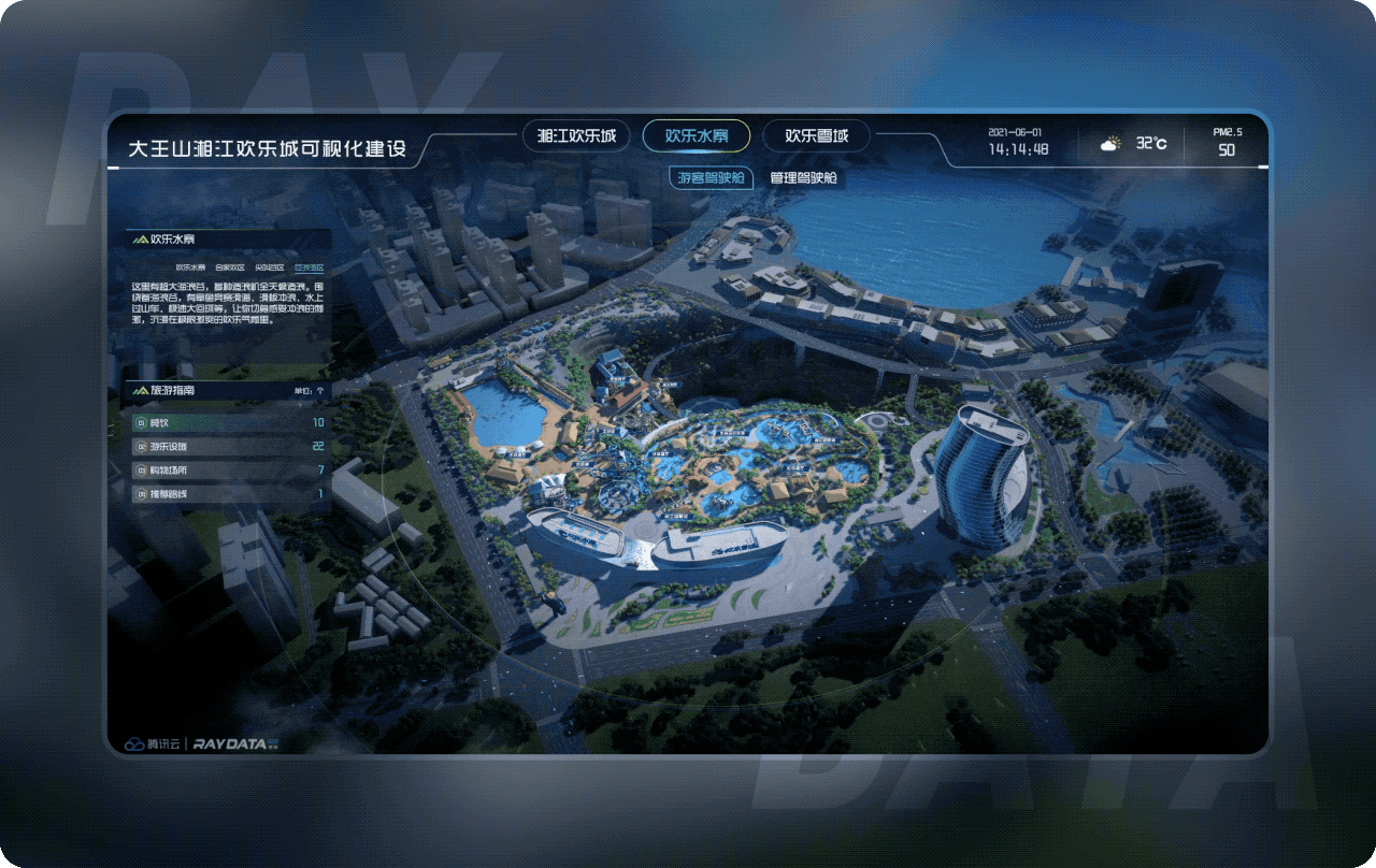 湘江欢乐城数据可视化系统（图ZMjg4MzgzODM2） - 其他UI - 站酷设计师RayData实验室原创素材 - 站酷ZCOOL