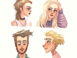 手绘水彩插画集合（4）