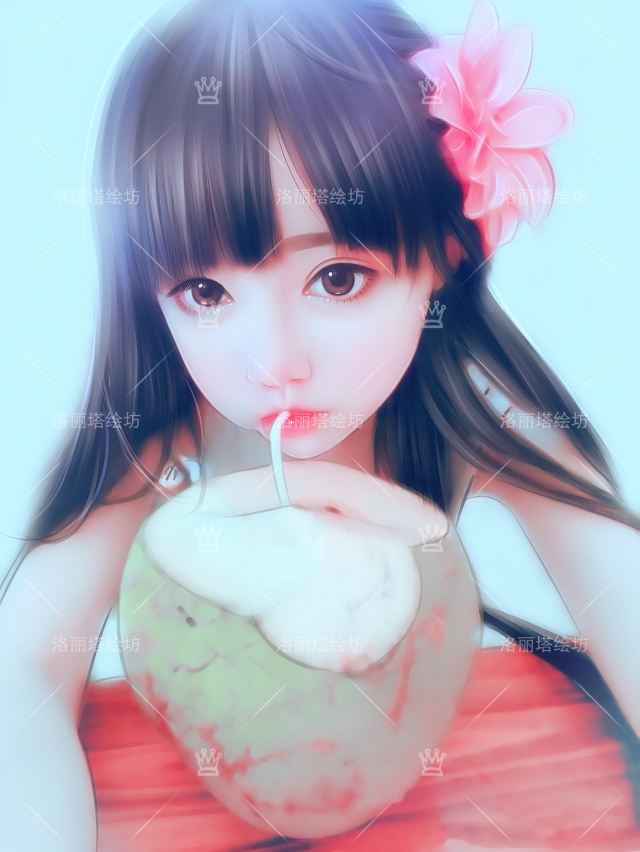 唯美娃娃风转手绘（图ZNDgyMzYxMjA=） - 创作习作 - 站酷设计师奔奔晓蓉原创素材 - 站酷ZCOOL