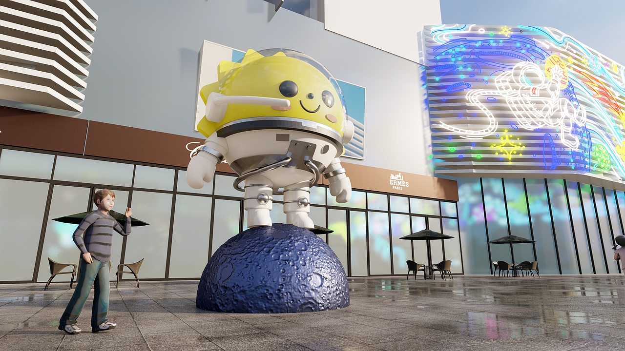 商业街景观美陈雕塑氛围营造设计