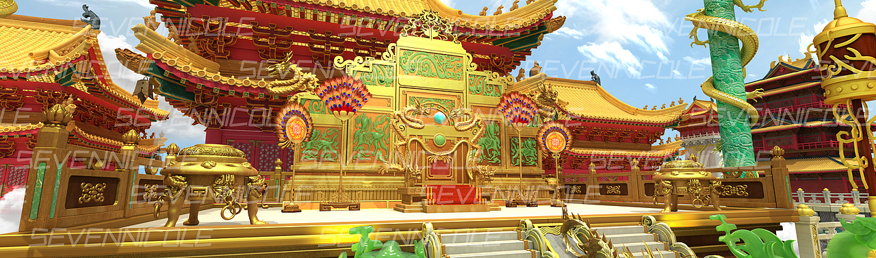 “三界游” 之 天宫（图ZMTIxMzcxNTMy） - 场景 - 站酷设计师SevenNicole原创素材 - 站酷ZCOOL