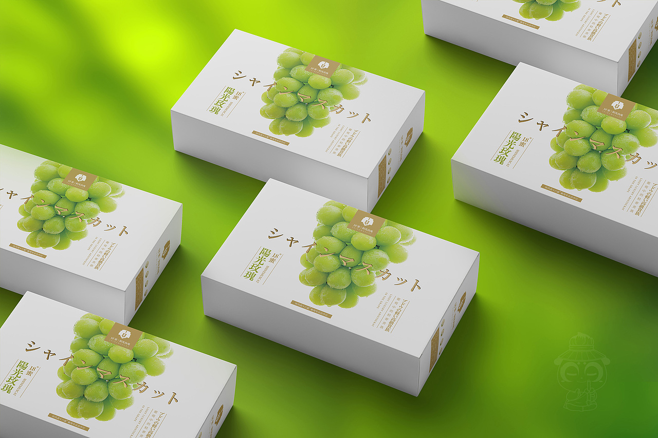 18蜜阳光玫瑰日式葡萄包装设计│by极客蝉设计