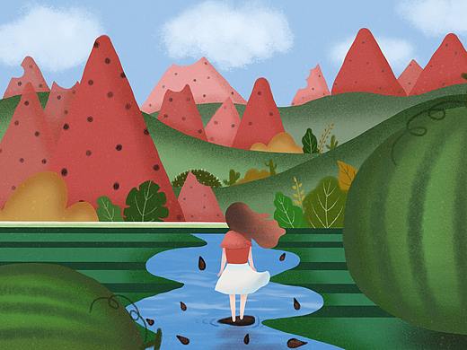 西瓜國度（個(gè)人主頁-ZMzA1NDAyNDA=） - 商業(yè)插畫 - 站酷設(shè)計(jì)師沐遙原創(chuàng)素材 - 站酷ZCOOL