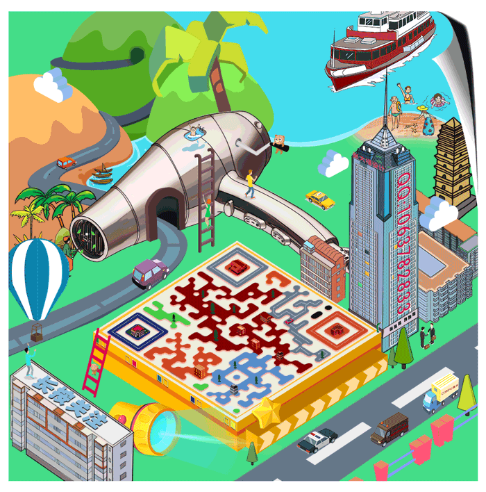 二维码永远枯燥乏味没人扫？那是你没看过这些二维码！（图ZNDY2NzcxODg=） - 图案 - 站酷设计师張大福原创素材 - 站酷ZCOOL