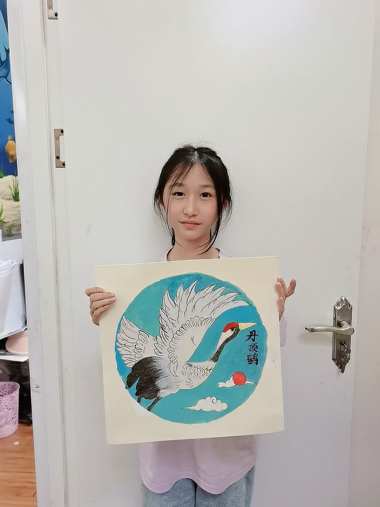 丹顶鹤国画工笔