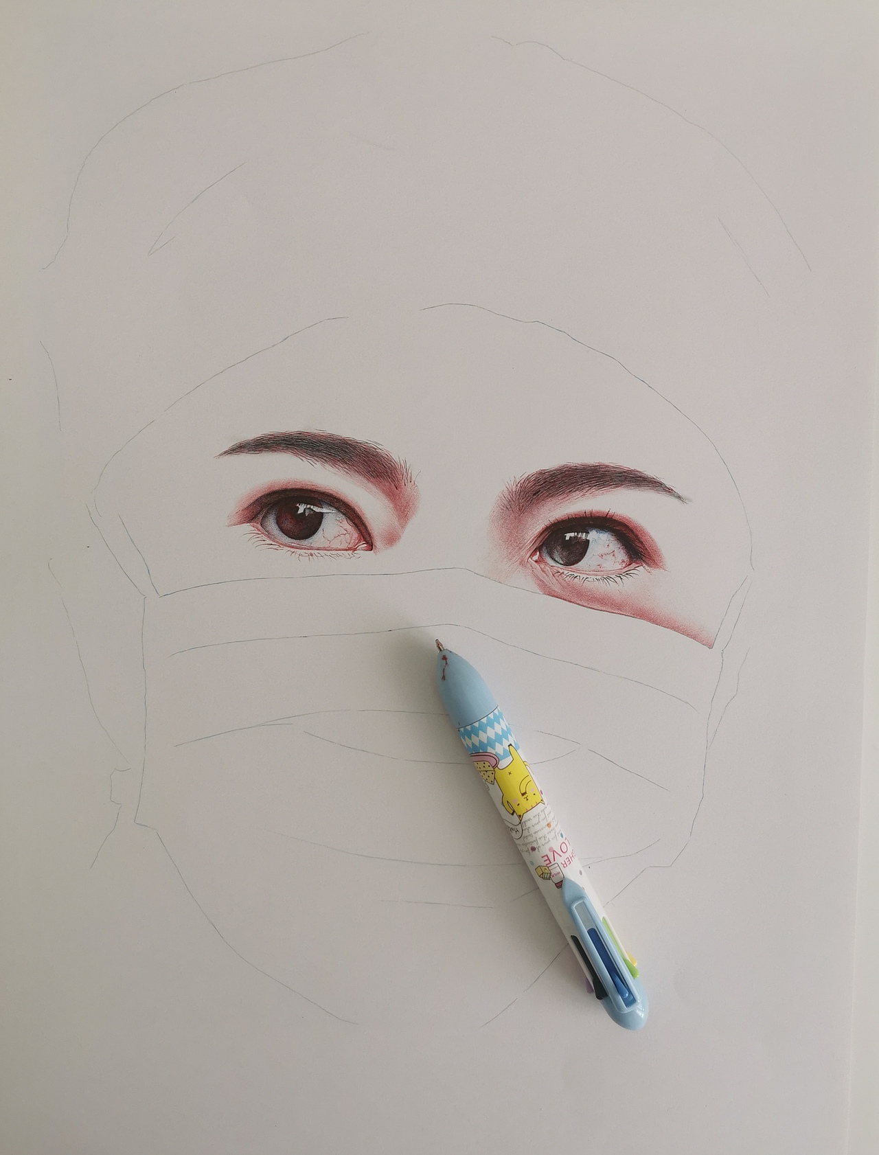圆珠笔画——最美的眼（图ZMjA3NzY4OTE2） - 绘画 - 站酷设计师一诺手绘原创素材 - 站酷ZCOOL
