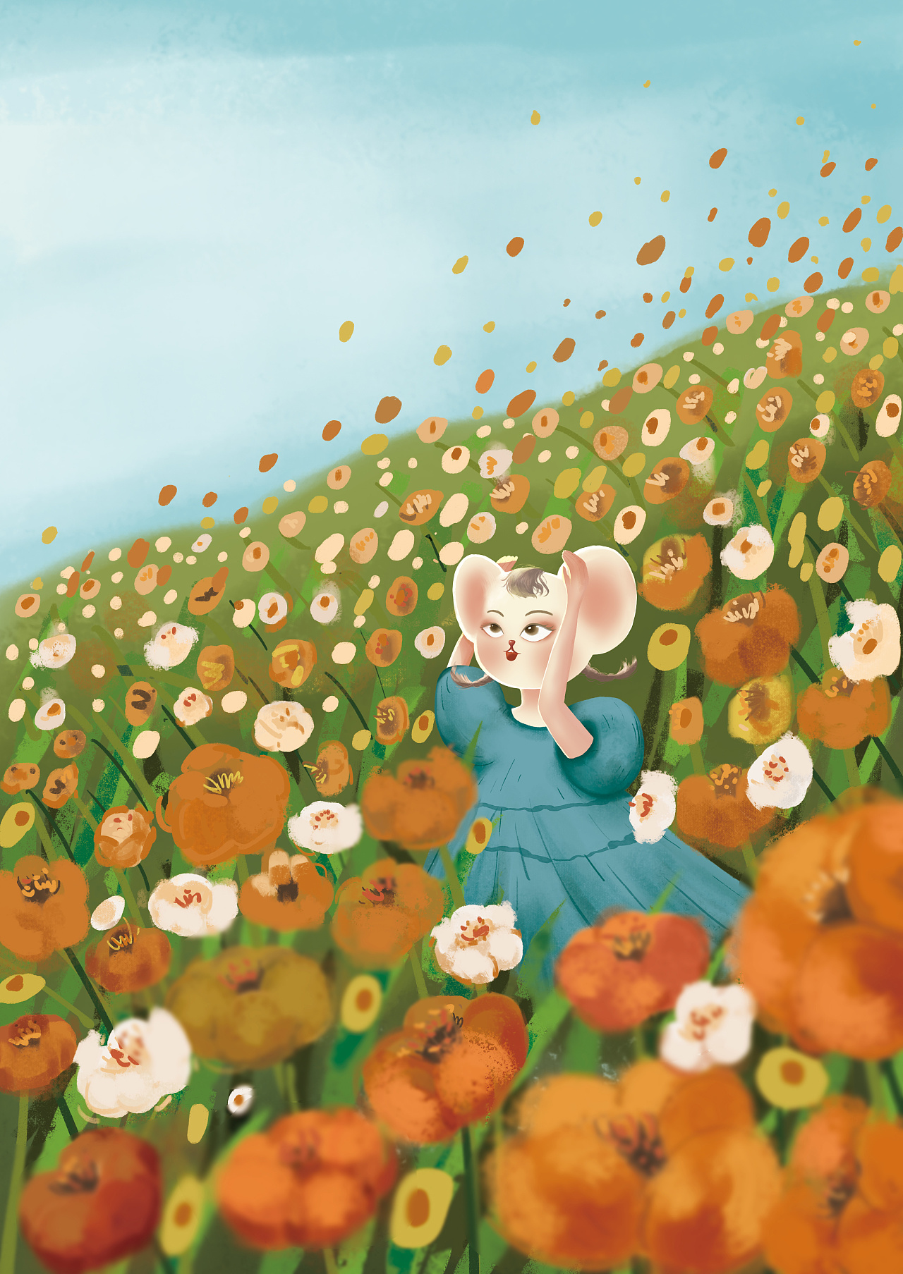 插画设计-绘本故事《鼠小姐奇遇记》