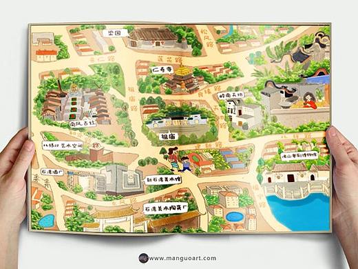 佛山博物馆地域文化手绘导览图