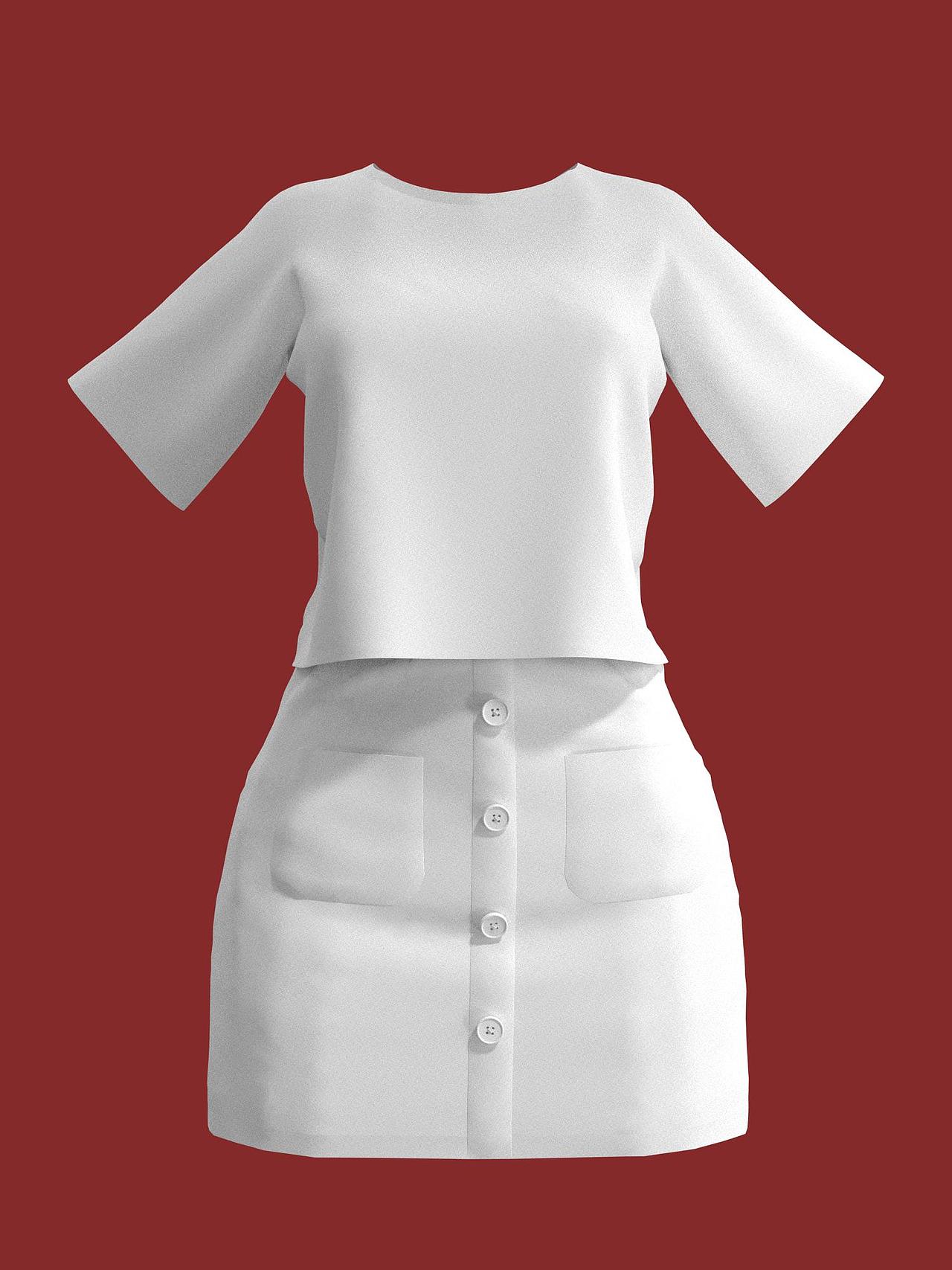 服装打板练习白模展示